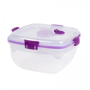 BPA-fri plast Enkel uttagningsbehållare med gaffel och sppon för lunch